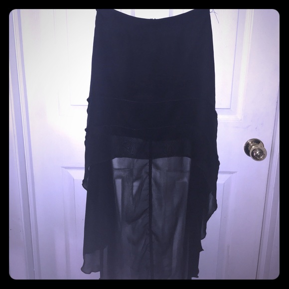 Dresses & Skirts - Mini skirt with sheer overlay, long sheer in back
